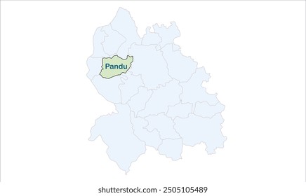 High reg of Pandu map, Palamu District, Jharkhand state, Republic of India, Government of Jharkhand, Indian territory, Eastern India, politics, village, tourism