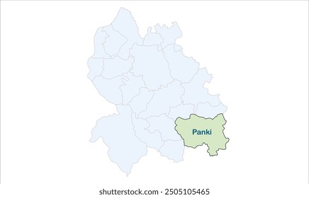 High reg of Panki map, Palamu District, Jharkhand state, Republic of India, Government of Jharkhand, Indian territory, Eastern India, politics, village, tourism