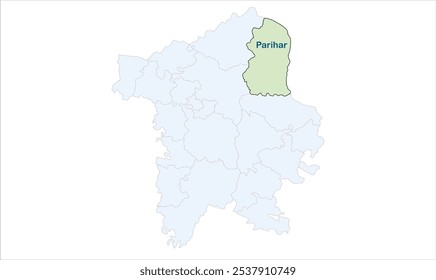 High reg of Parihar map ,Sitamarhi District, Bihar State, Republic of India, Government of Bihar, Indian territory, Eastern India, politics, village, tourism