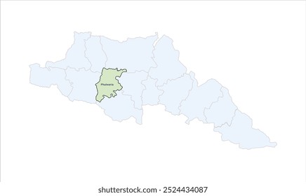 High reg of Phulwaria map, Gopalganj District, Bihar State, Republic of India, Government of Bihar, Indian territory, Eastern India, politics, village, tourism