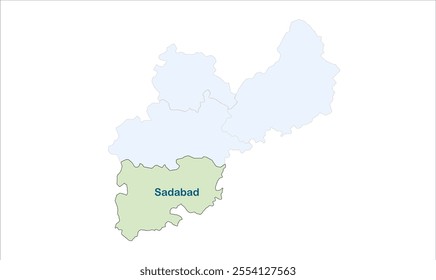 High reg of Sadabad map, Hathras District, Uttar Pradesh State, Republic of India, Government of  Uttar Pradesh, Indian territory, Eastern India, politics, village, tourism