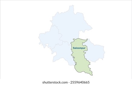 High reg of Salesmpur map, Deoria District, Uttar Pradesh State, Republic of India, Government of  Uttar Pradesh, Indian territory, Eastern India, politics, village, tourism