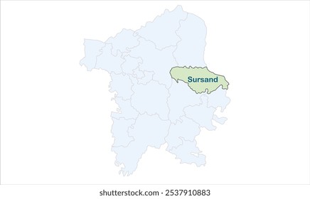 Karte von Sursand, Sitamarhi District, Bihar State, Republik Indien, Regierung von Bihar, indisches Territorium, Ostindien, Politik, Dorf, Tourismus