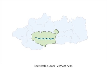 Mapa de Thethaitanagar, distrito de Simdega, estado de Jharkhand, República de la India, Gobierno de Jharkhand, territorio indio, India oriental, política, aldea, turismo