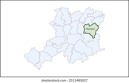 High reg of Wazirganj map, Gaya District, Bihar State, Republic of India, Government of Bihar, Indian territory, Eastern India, politics, village, tourism