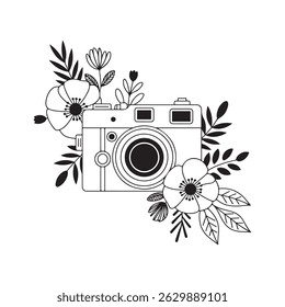 High Resolution Camera Vector Illustration Detailed Design for Photography Projects