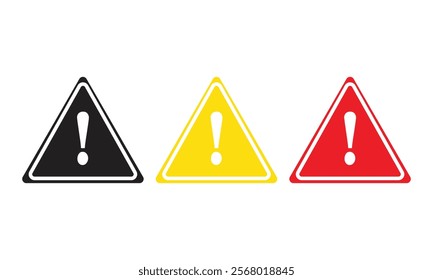 High resolution Caution warning signs set. isolated on transparent background.