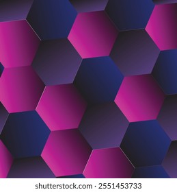 a high resolution design that looks like hand illustrated pattern showing very subtle white hexagons patterns without shadows on a brilliant