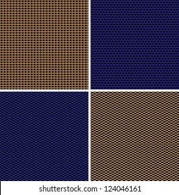 High resolution four patterns of houds tooth seamless fabric pattern. Vector 10 EPS