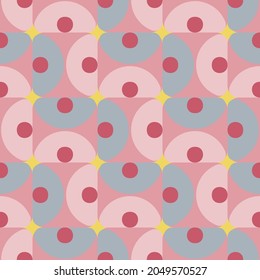 High resolution, geometric circles and oval on abstract background. Seamless background.