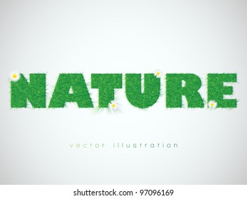 High resolution grass text - EPS10 Design