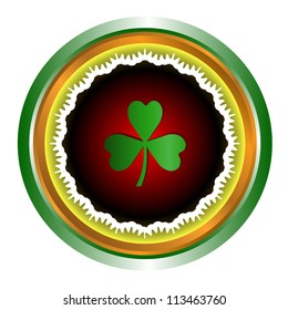 High resolution Green Clover icon on white background