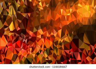 High resolution illustration based on colorful triangles
