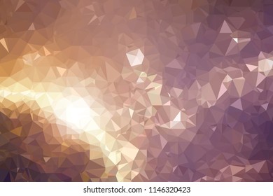 High resolution illustration based on colorful triangles