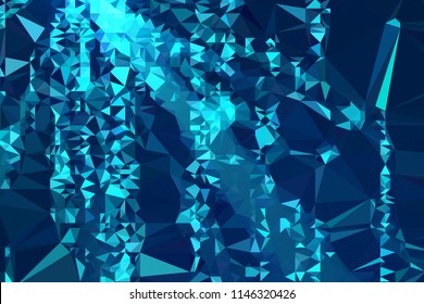 High resolution illustration based on colorful triangles