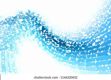 High resolution illustration based on colorful triangles