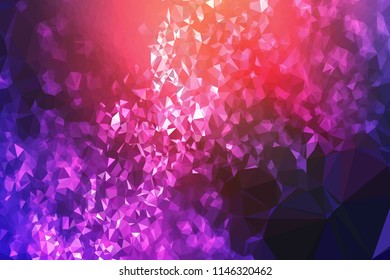 High resolution illustration based on colorful triangles