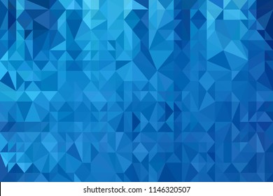 High resolution illustration based on colorful triangles