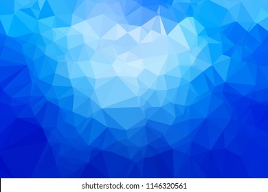 High resolution illustration based on colorful triangles