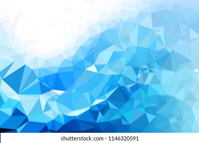 High resolution illustration based on colorful triangles