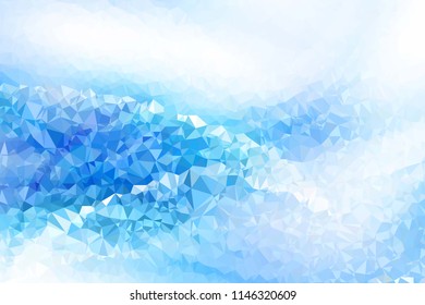 High resolution illustration based on colorful triangles