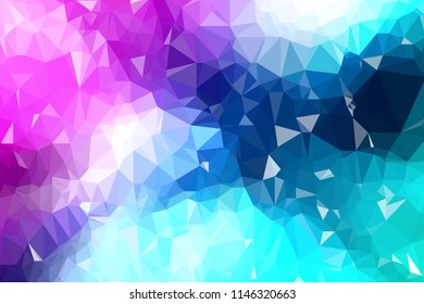 High resolution illustration based on colorful triangles