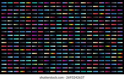 Imagem de alta resolução de uma grade de pixels abstrata colorida em um plano de fundo preto.