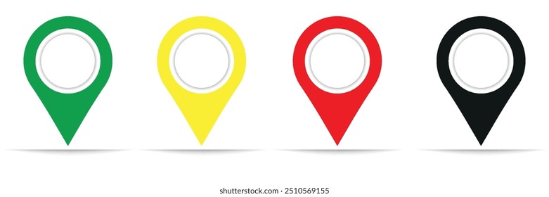 Pino de localização de alta resolução ou ícone de marcador de mapas isolado no fundo transparente.