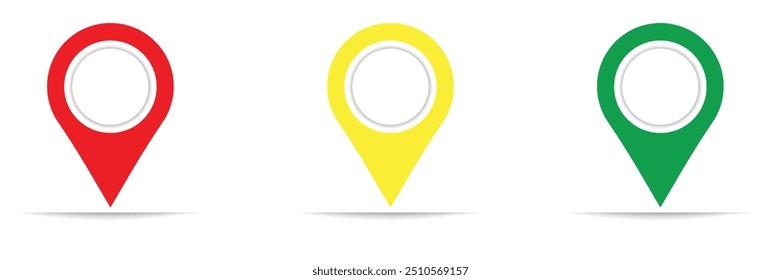 Pino de localização de alta resolução ou ícone de marcador de mapas isolado no fundo transparente.