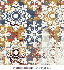 high resolution medallion pattern in eps format