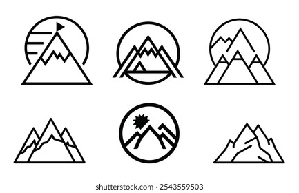 Vetor de logotipo de montanha de alta resolução para designers