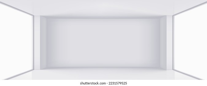 High resolution room with window. Graphic concept for your design