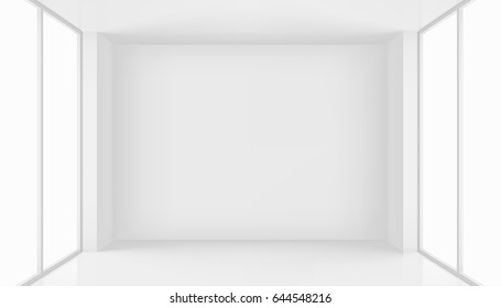 High resolution room with window. Graphic concept for your design.