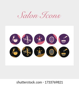 High Resolution Salon Icons Set - Vector