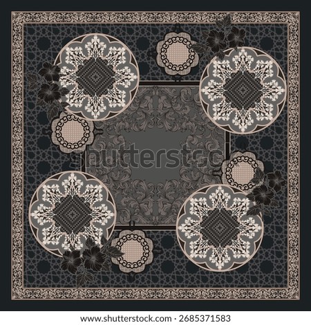 high resolution scarf motifs design