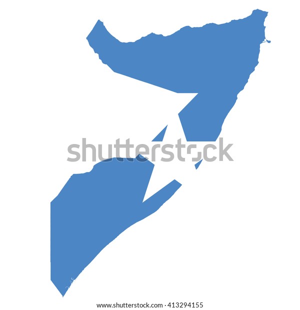 High Resolution Somalia Map Country Flag Stock Vector Royalty Free   High Resolution Somalia Map Country 600w 413294155 