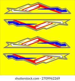Hochauflösendes Streifenaufkleber-Design für bearbeitbare digitale Kunstprojekte