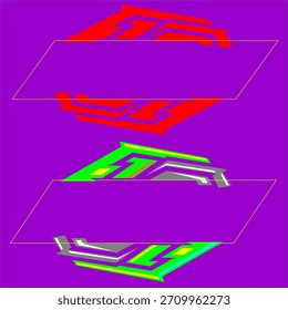 High resolution strip decal design for editable digital art projects