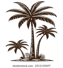 High resolution vector palm tree