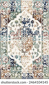 high resolution vintage perisan rug in eps format