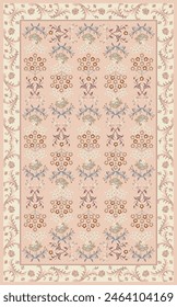 high resolution vintage perisan rug in eps format