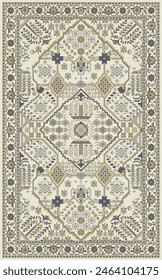 high resolution vintage perisan rug in eps format