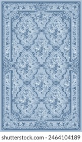 high resolution vintage perisan rug in eps format