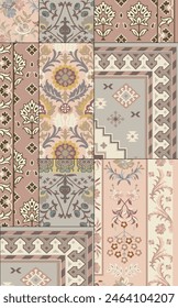 high resolution vintage perisan rug in eps format