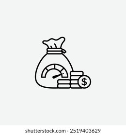High revenue icon isolated on white background