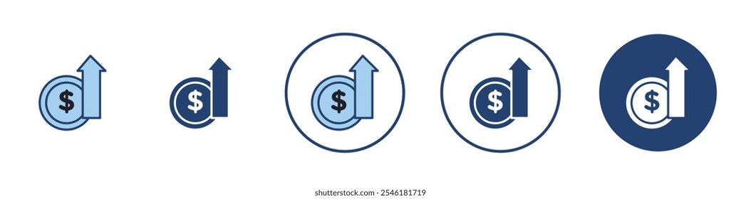 High revenue icon Thin line art isolated