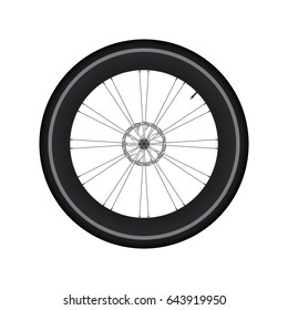 High Rim Wheel Road Bike with Disc Brake vector
