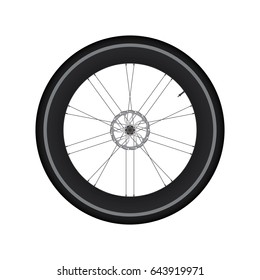 High Rim Wheel Road Bike with Disc Brake vector
