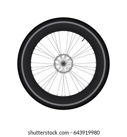 High Rim Wheel Road Bike with Disc Brake vector
