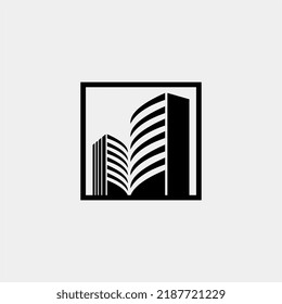 high rise building logo company name